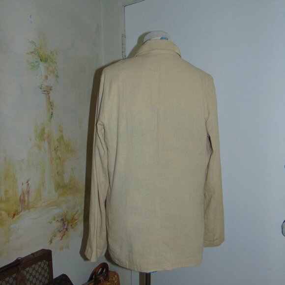 Sanctuary Blazer Linen Oversized Women's Blazer Creme Tan Pockets Lagen Look XL - Picture 6 of 9
